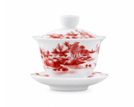 Porseleinen Gaiwan 175 ml Rood