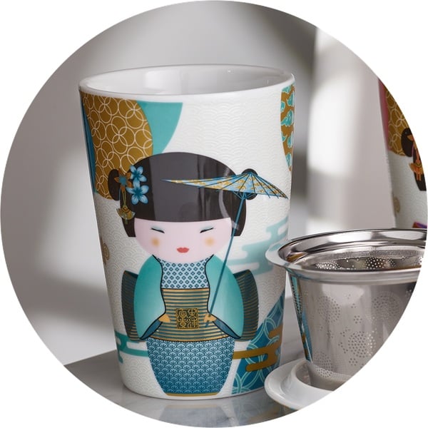 Theemok Teaeve  Dubbelwandig - Little Geisha Petrol
