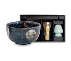 Matcha set Blue in luxe cadeaudoos