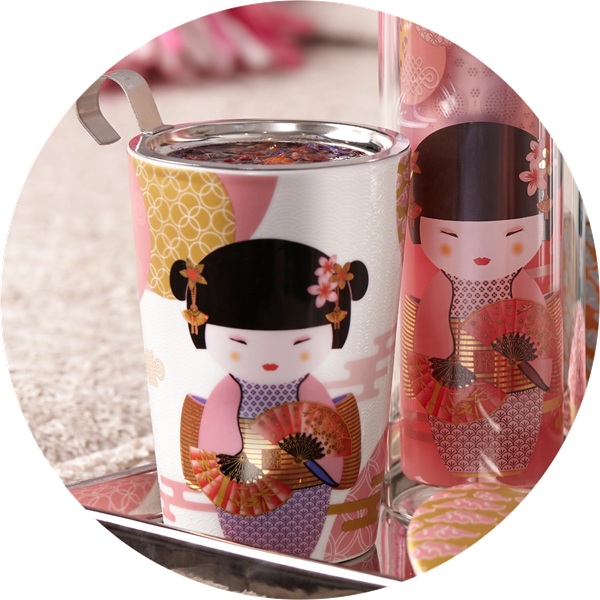 Theemok Teaeve  Dubbelwandig - Little Geisha Rose