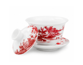Porseleinen Gaiwan 175 ml Rood