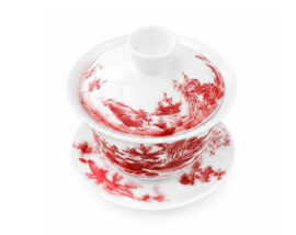 Porseleinen Gaiwan 175 ml Rood