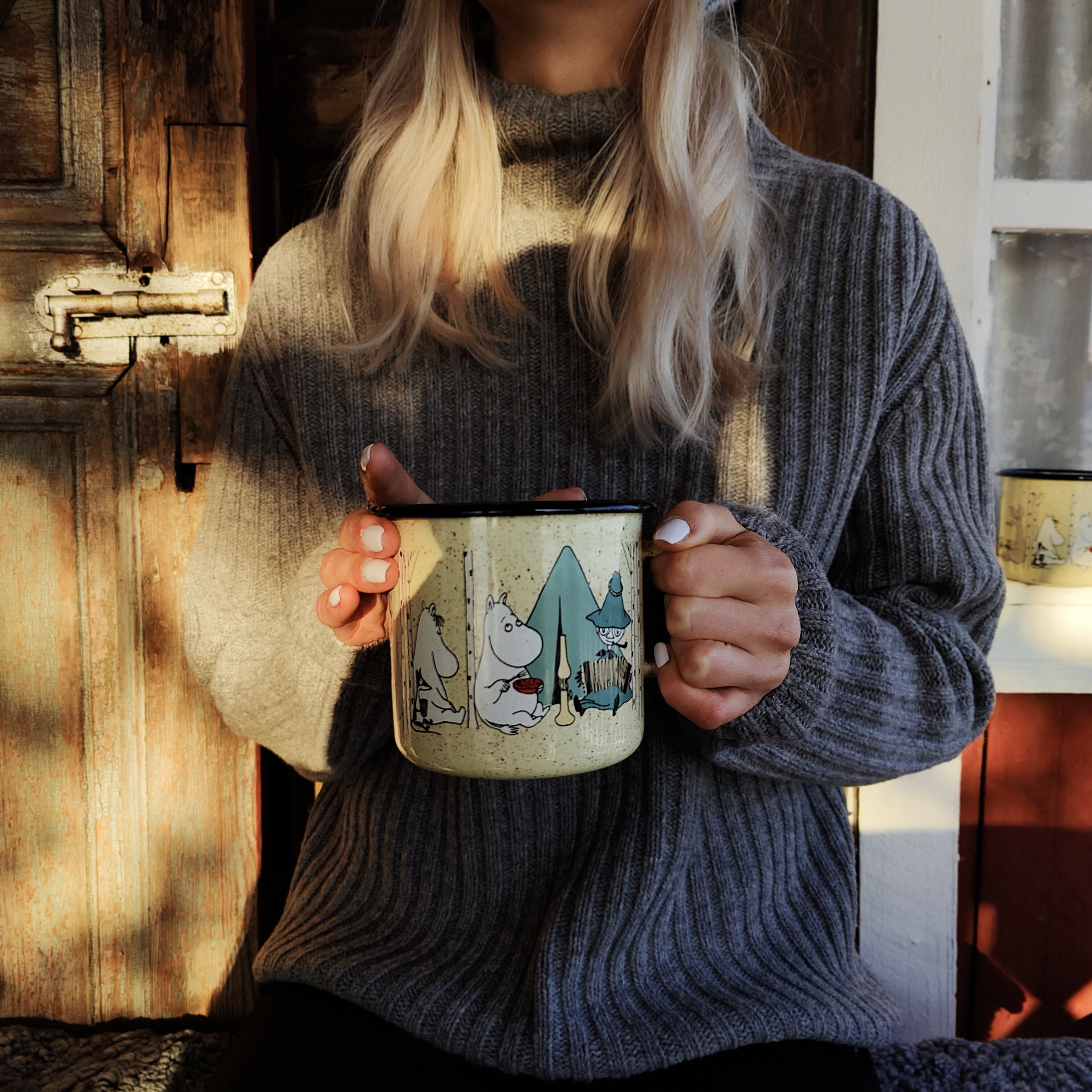Muurla Moomin emaille mok Campers 8dl
