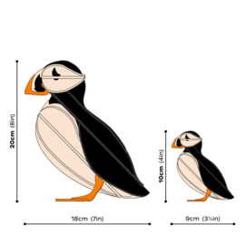 Lovi Puffin houten papegaaiduiker kaart Large