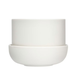 Iittala Nappula bloempot met schotel Wit