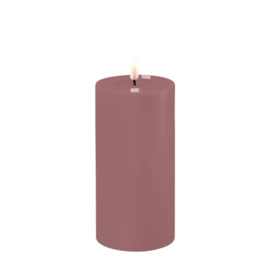 Deluxe Homeart Light Purple LED Candle 7,5 x 15 cm