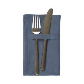 The Organic Company Dinner Napkin set Grey Blue