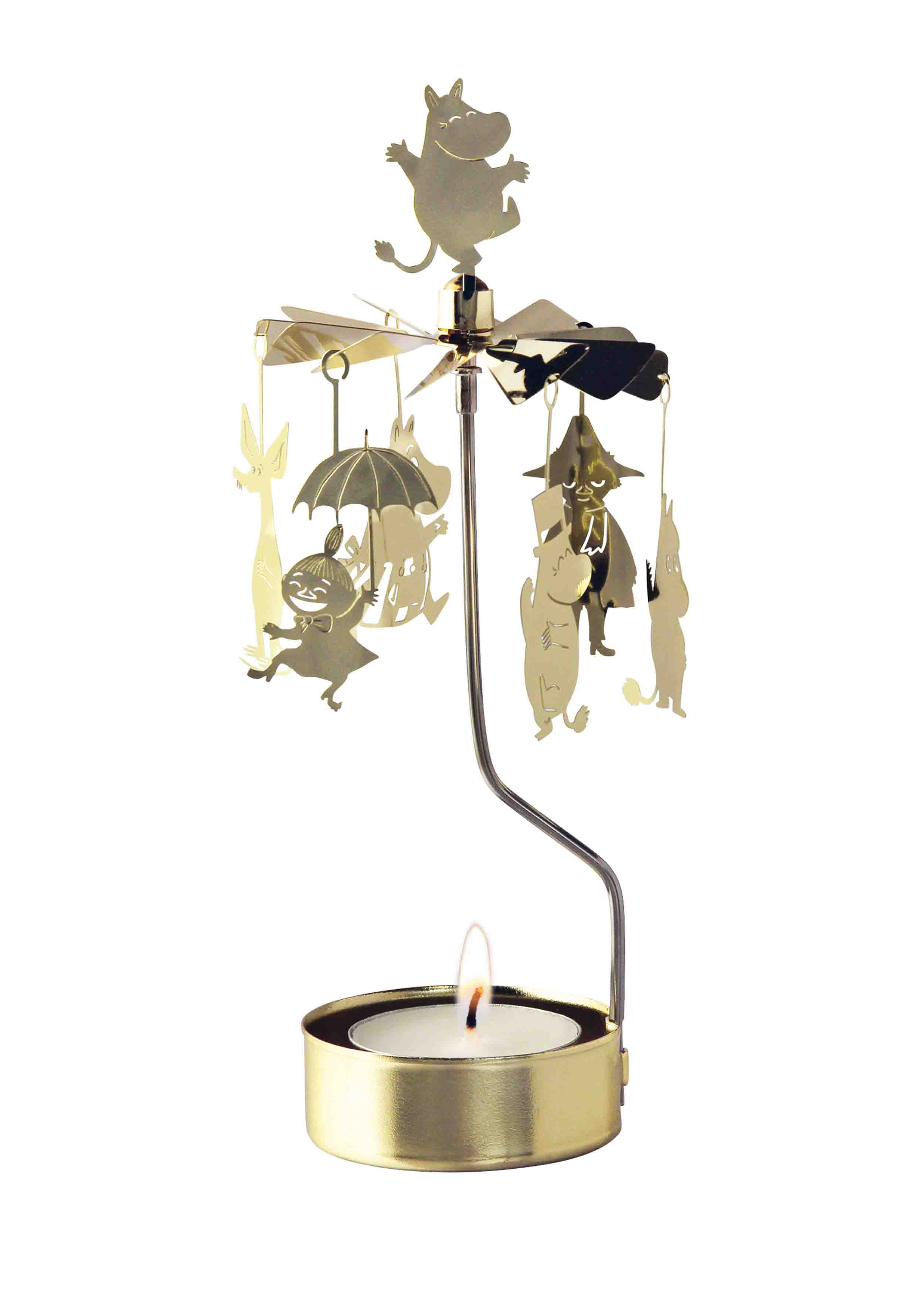 Pluto Design theelicht carrousel Moomin Family Gold