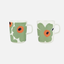 Marimekko Unikko Sage Green Set of 2 Mugs 2,5 dl