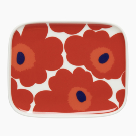 Marimekko Unikko Red Plate 15 x 12 cm