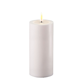 Deluxe Homeart White LED Outdoor Candle 7,5 x 15 cm