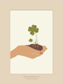 Vissevasse poster Grow your own Luck - 2 maten