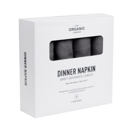 The Organic Company Dinner Napkin set Dark Grey