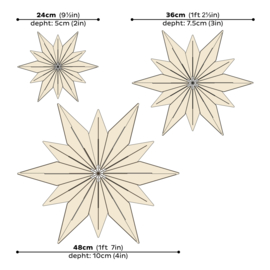 Lovi houten Decor Star- 24cm - diverse kleuren