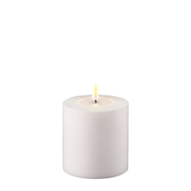 Deluxe Homeart White LED Outdoor Candle 10 x 10 cm