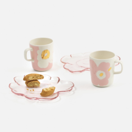 Marimekko Juhla Unikko Pink Gold Mugs 2,5 dl S/2