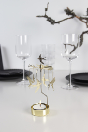 Pluto Design theelicht carrousel Swallow Gold
