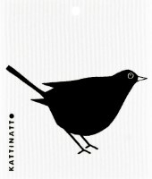 Kattinatt Zweedse vaatdoek Blackbird