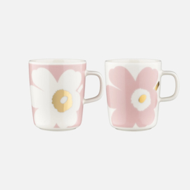 Marimekko Juhla Unikko Pink Gold Mugs 2,5 dl S/2