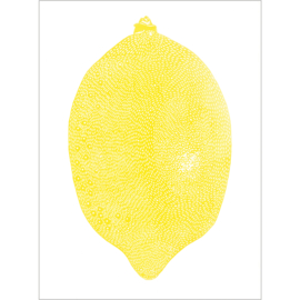 Monika Petersen Lino Print Lemon Yellow/White 50x70 cm