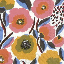 Marimekko Papieren servetten Rosarium White Rose