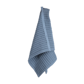 The Organic Company Big Waffle Hand Towel Grey Blue