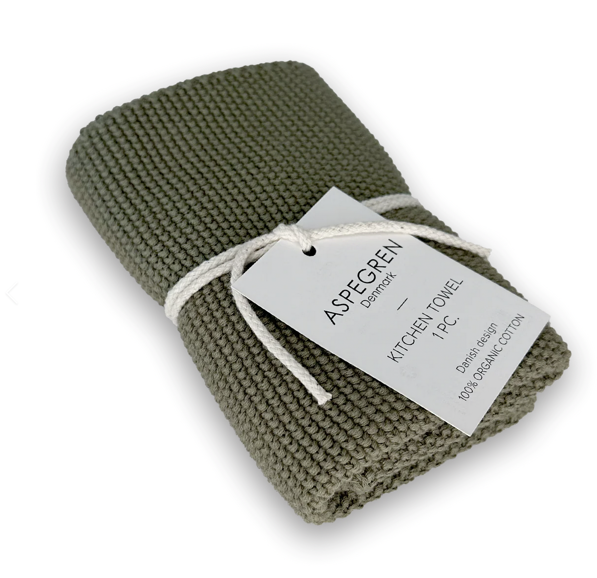 Aspegren Olive Knitted Kitchen Towel