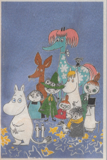 Come to Finland houten kaart Moomin and Friends