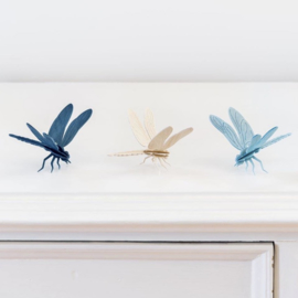 Lovi Dragonfly houten libelle kaart - Small - diverse kleuren