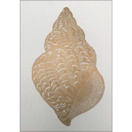 Monika Petersen Lino Print Konkylie-Conch Gold/Sand 50x70 cm