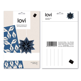 Lovi Star houten ster kaart - Medium - diverse kleuren