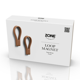 Zone Denmark Loop magnetische handdoekhaken Terracotta