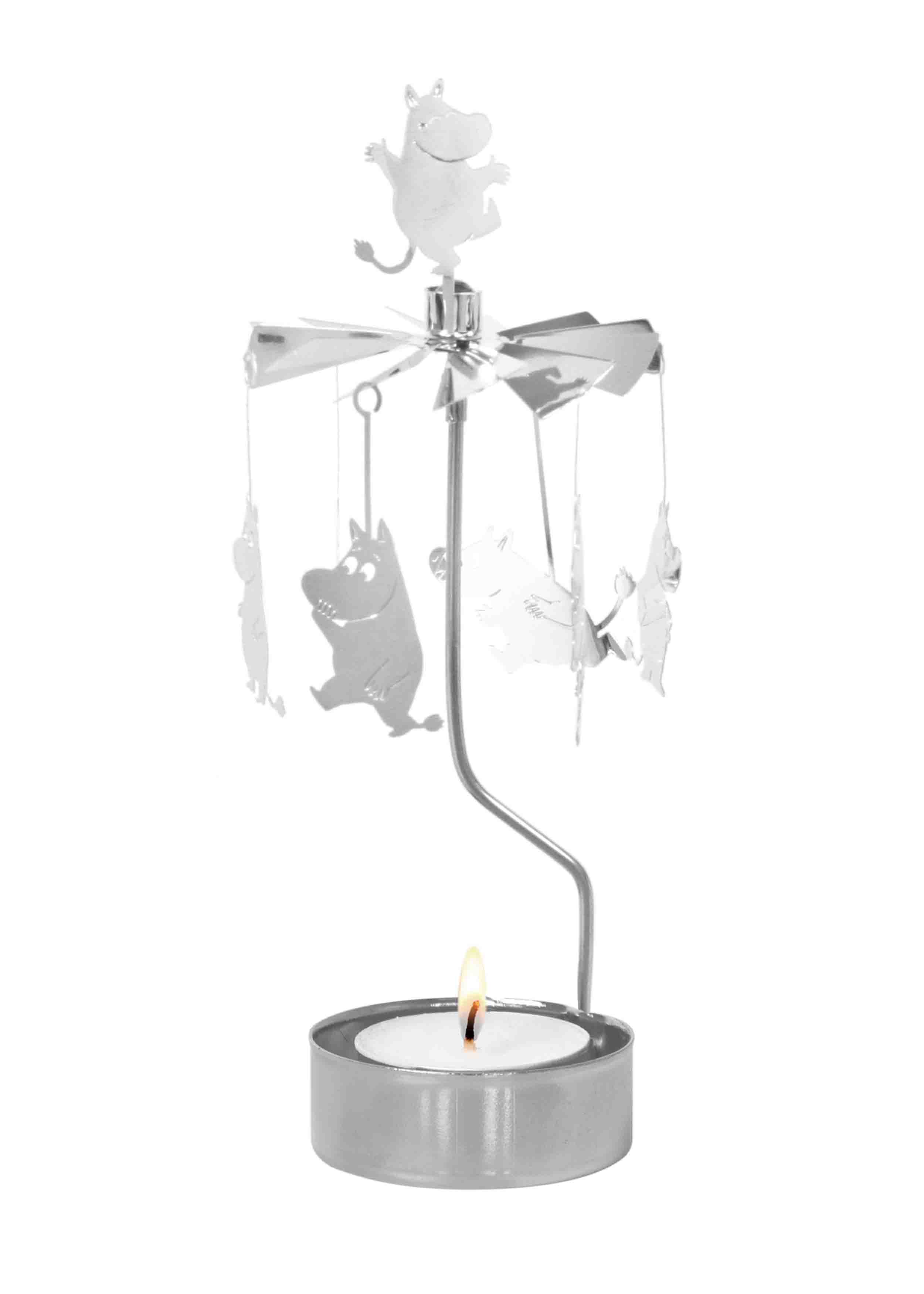 Pluto Design theelicht carrousel Moomin Silver