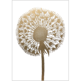 Monika Petersen Lino Print Dandelion Gold/White 50x70 cm