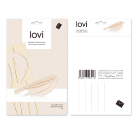 Lovi Bird houten vogel kaart - Medium - diverse kleuren