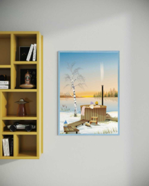 Vissevasse poster Outdoor Hot Tub - 3 maten