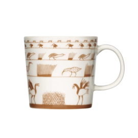 Iittala Oiva Toikka Birds Brown Mug 0,3L wit