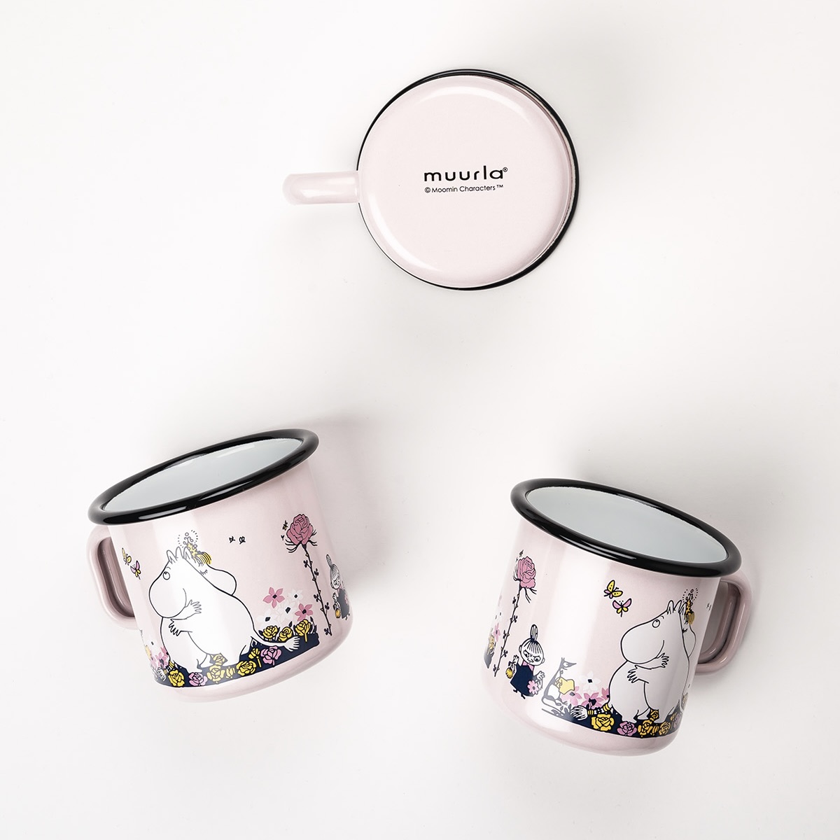 Muurla Moomin emaille mok Hug Pink 3,7dl