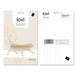 Lovi Cat houten katten kaart - Medium - diverse kleuren