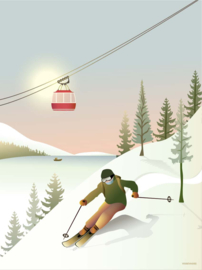 Vissevasse poster Off-Piste Skiing - 3 maten