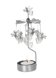 Pluto Design theelicht carrousel Flying Angel Silver