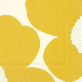 Marimekko Papieren servetten Unikko Iso Yellow