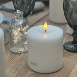 Deluxe Homeart White LED Candle 10 x 10 cm