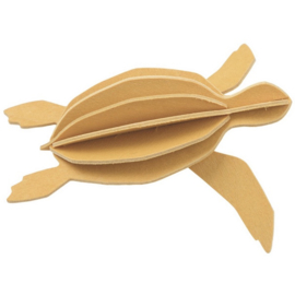 Lovi Seaturtle houten schildpad kaart - Small - diverse kleuren
