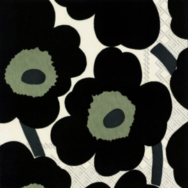 Marimekko Papieren servetten Unikko Black