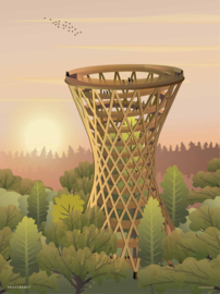 Vissevasse poster Forest Tower - 3 maten