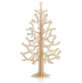 Lovi Spruce tree houten dennenboom kaart - 14 cm - Naturel