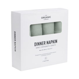 The Organic Company Dinner Napkin set Dusty Mint