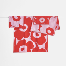 Marimekko Unikko Guest Towel Red Pink 30 x 50 cm