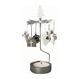 Pluto Design theelicht carrousel X-mas Silver